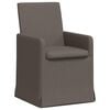 vidaXL Eettafelstoelen 2 st Linnen Lichtgrijs 57 x 67 x 95 cm