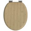 vidaXL Toiletbrillen 2 st met soft-close deksels MDF bamboeontwerp