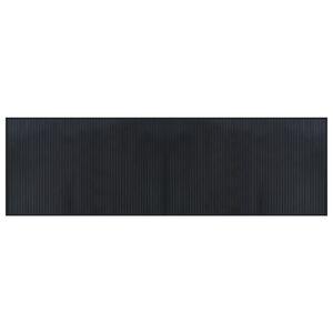 vidaXL Vloerkleed rechthoekig 60x200 cm bamboe zwart
