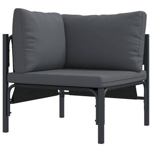 vidaXL Buitenmeubilair met kussen Antraciet 80 x 80 x 71 cm Staal
