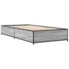 vidaXL Bedframe bewerkt hout en metaal grijs sonoma eiken 90x200 cm