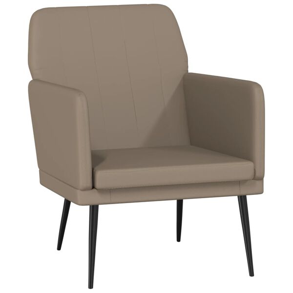 vidaXL Fauteuil 61x78x80 cm kunstleer cappuccinokleurig