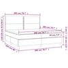 vidaXL Boxspring met matras stof zwart 200x200 cm