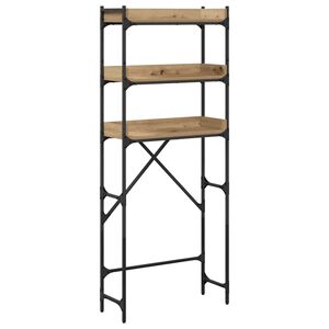 vidaXL Wasmachineplank Artisan Eiken 67 x 25 x 163 cm Bewerkt hout