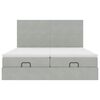 vidaXL Ottoman bed met matrassen 180x200cm fluweel lichtgrijs