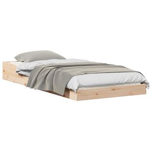 vidaXL Bedframe Bruin 90 x 210 cm Massief grenenhout