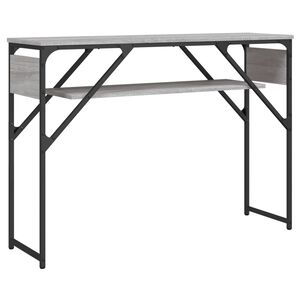 vidaXL Wandtafel met schap 105x30x75 cm bewerkt hout grijs sonoma
