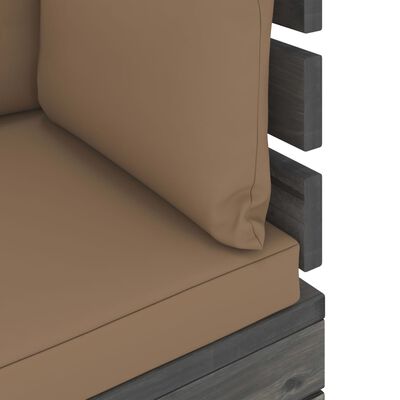 vidaXL 12-delige Loungeset met kussens pallet massief grenenhout