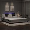 vidaXL Bedframe "Viana" met LED zonder matras wit en zwart 200x200 cm