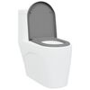 vidaXL Toiletzitting Grijs 46,2 x 36 x 4,3 cm Duroplast