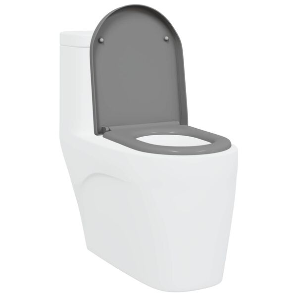 vidaXL Toiletzitting Grijs 46,2 x 36 x 4,3 cm Duroplast