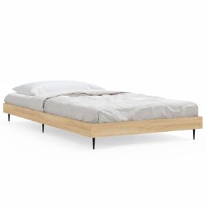 vidaXL Bedframe zonder matras hout sonoma eikenkleurig 100x200 cm