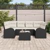 vidaXL Tuin Sofa Set Zwart 55 x 55 x 37 cm poly rattan