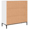 vidaXL Dressoir met lade Hoogglans wit 79,5 x 33 x 82 cm Bewerkt hout