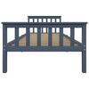 vidaXL Bedframe massief grenenhout grijs 100x200 cm