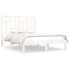 vidaXL Bedframe zonder matras massief grenenhout wit 140x190 cm