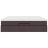 vidaXL Ottoman bed met matrassen 200x200cm stof donkerbruin