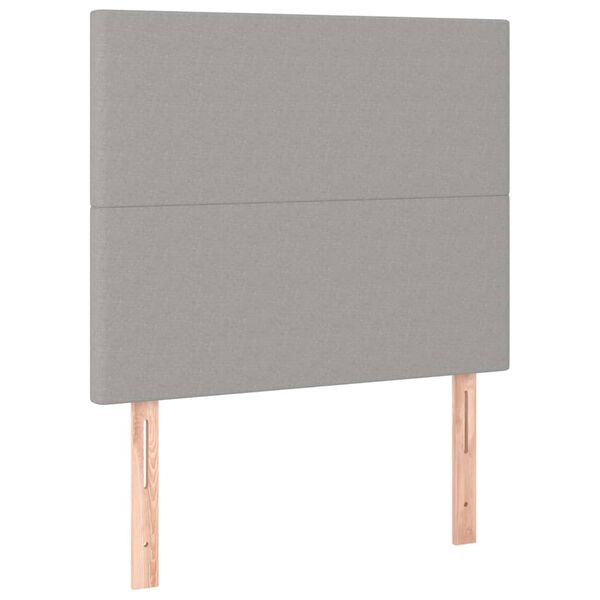 vidaXL Hoofdbord lichtgrijs 80x5x118/128 cm stof