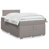 vidaXL Boxspring met matras stof taupe 120x200 cm