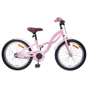 vidaXL Kinderfiets 18 Inch voor 5-7 jaar Lichtroze