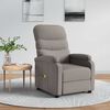 vidaXL Massagestoel stof taupe