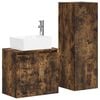 vidaXL Badkamermeubelset 2 st Gerookt eiken 33 x 34,5 x 100 cm