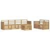 vidaXL Buiten bankenset 7 pcs Wit Massief Acaciahout