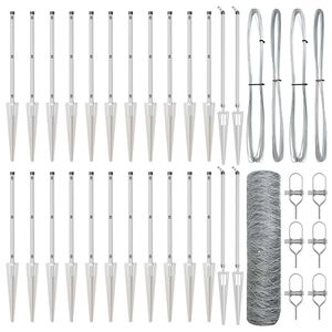 vidaXL Afrasteringspaal Zilverkleurig