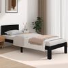 vidaXL Bedframe massief hout zwart 75x190 cm