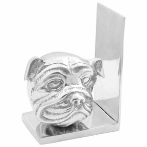 vidaXL Boekensteunen 2 st Zilver 8 x 12 x 16,5 cm Aluminium