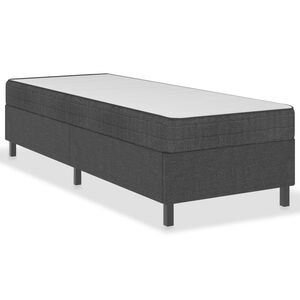 vidaXL Boxspring stof donkergrijs 80x200 cm