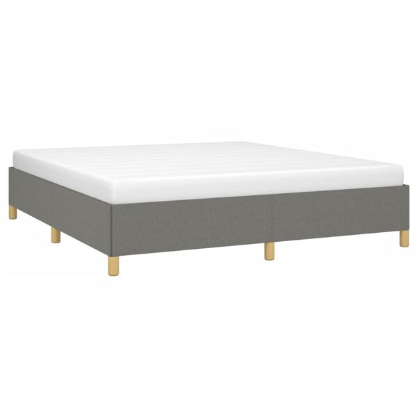 vidaXL Boxspring bed stof donkergrijs 160x200 cm