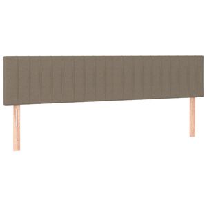vidaXL Hoofdborden 180x5x78/88 cm stof taupe
