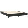 vidaXL Boxspring met matras fluweel zwart 160x210 cm
