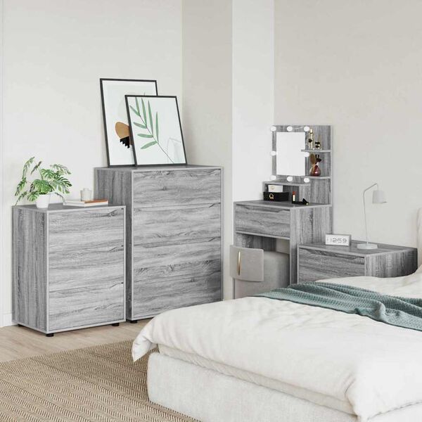 vidaXL Opslagkasten 2 pcs Grijs Sonoma 80 x 48 x 105 cm Bewerkt hout