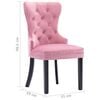 vidaXL Eetkamerstoelen 2 st fluweel roze