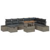 vidaXL Tuin Sofa Set met opslag 9 pcs Grijs Poly riet