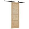 vidaXL Schuifdeur 73,5 x 211 cm Massief grenenhout Naturel en Zwart