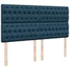vidaXL Boxspring met matras fluweel blauw 180x200 cm