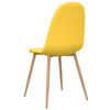 vidaXL Eetkamerstoelen 2 st stof mosterdgeel