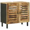 vidaXL Wastafelkast Bruin en zwart 62 x 33 x 58 cm Massief Mango Hout