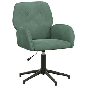 vidaXL Draaischrijfstoel fluweel 54 x 55 x 90 cm Zeegroen