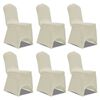 vidaXL Stoelhoes Stretch Cr&egrave;me (6 stuks)