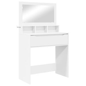 vidaXL Slaapkamer Kaptafels Wit 80 x 39,6 x 135 cm Bewerkt hout