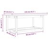 vidaXL Salontafel 110x55x45 cm massief grenenhout zwart