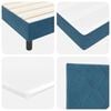 vidaXL Boxspringbed met matras Donkerblauw 120 x 200 cm Fluweel