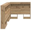 vidaXL Opberghoofdbord met plank Artisan Eiken 90 cm Bewerkt hout