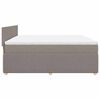 vidaXL Boxspring met matras stof taupe 180x200 cm