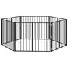 vidaXL Hondenhek 6 pcs Zwart 100 x 80 cm Gegalvaniseerd staal