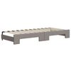 vidaXL Slaapbank met onderschuifbed en lades 90x200 cm stof taupe